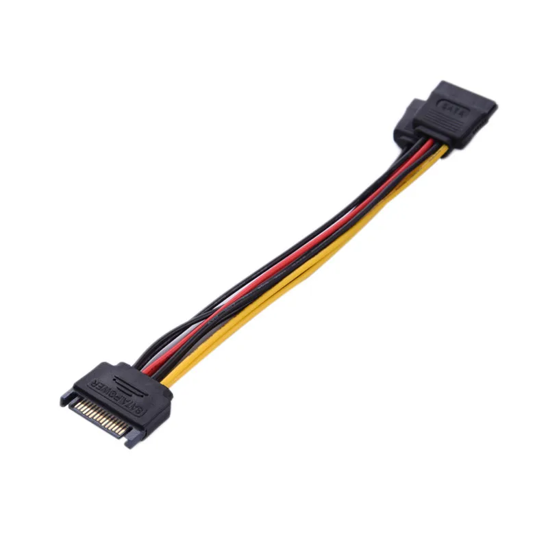Кабель питания SATA 15Pin с разъемом типа Папа мама y разветвитель медный провод легко