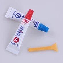 AB glue total 10g metal rubber universal glue 302 glue epoxy resin super metal PVC ABS ceramic tile wood glue free shipping