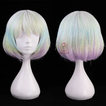 

Anilnc Short Colorful Land of the Lustrous Diamond Synthetic Cosplay Hair Wigs For Women