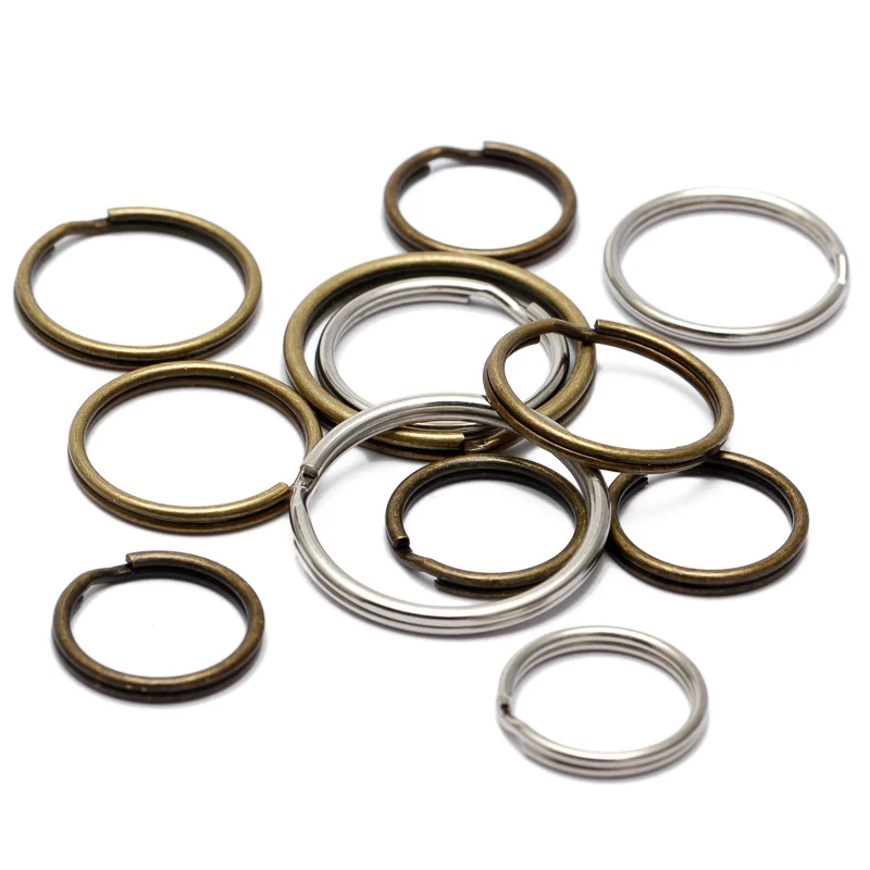 

16/20/50mm 50pcs/lot Diy Metal Key Holder Split Rings Unisex Keyring Keychain Keyfob Accessories Keychain Making Accessories