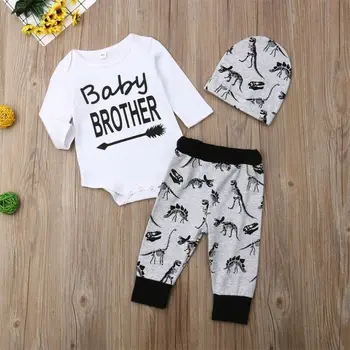 

US Newborn Baby Boy 0-24M Clothes Letter Jumpsuit Romper Pants Leggings Hat Outfit