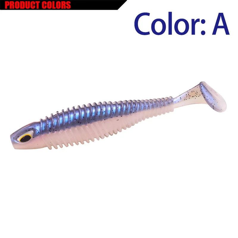 Proleurre 80 мм 110 мм Jig swim Shad Рыболовная Снасть искусственные рыболовные приманки Яркая Мягкая приманка черви Силиконовые Рыболовные воблеры - Цвет: A