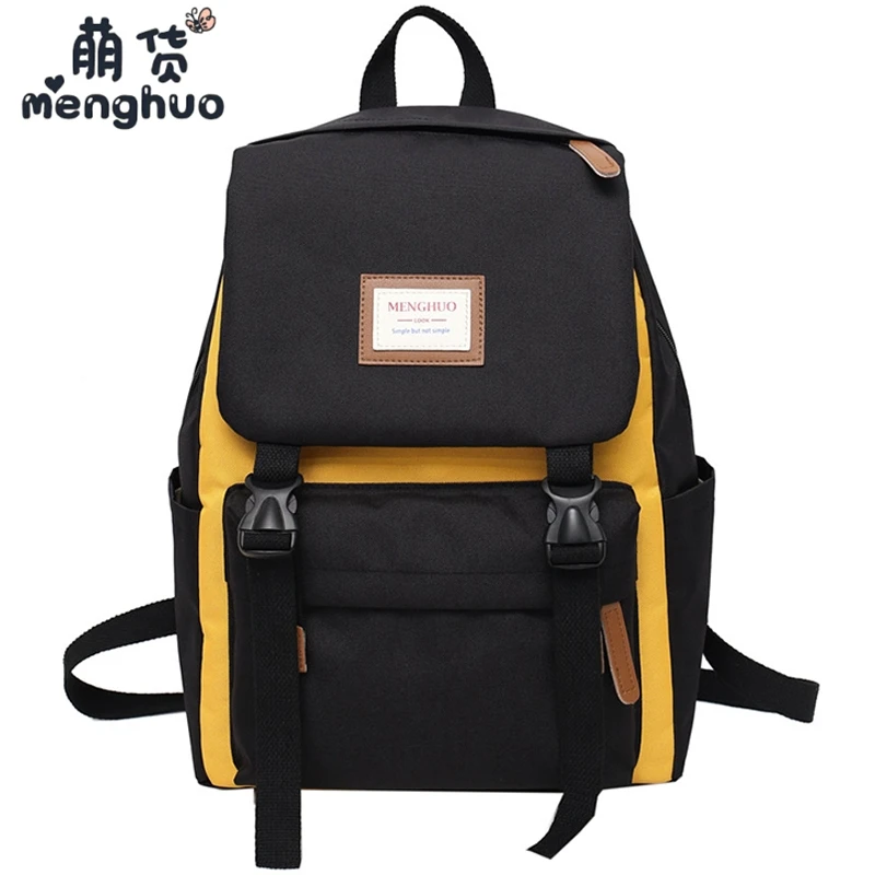 

MENGHUO Female Backpack Leisure Travel Laptop Backpacks Men Business Mochila Waterproof Nylon Teenagers Girls Student School Bag