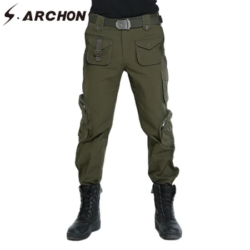 

S.ARCHON Tactical Army Pants Men SWAT US Military Style Cotton Trousers Male Multi Pockets Camouflage Special Force Cargo Pants