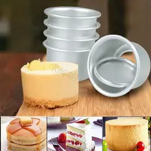 5PCS Removable Non-stick Round DIY Cake muffin Baking Mold Mould Tool Set trendy non stick diy ornament