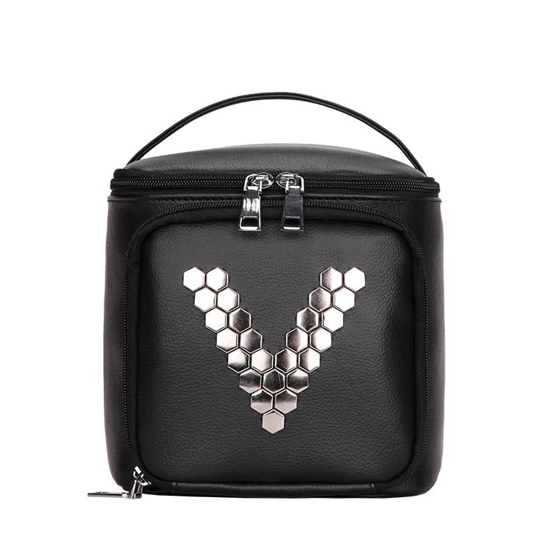 

2019 New Arrival Women Leather Cosmetic Bag Travel Organizer Simple Fashion Makeup Bag Lady Portable Multifunction Storage Bag