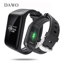 DAWO K1 Smart Bracelet Band IP68 Waterproof OLED Heart Rate Fitness Tracker Smart Wristband For Android IOS Phone PK mi band 2