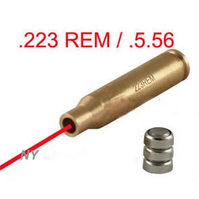 New CAL .223 REM Red Dot Laser Sight Sighter Cartridge Copper Brass