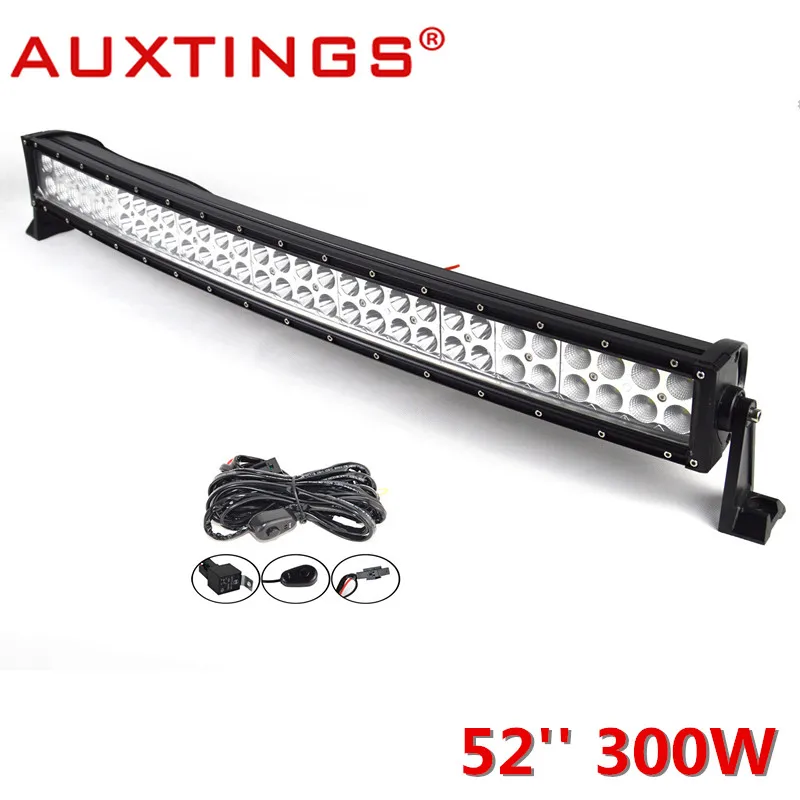 

Auxtings High Power 300W 52inch CE RoHS Double Rows IP67 Work Light Bar Car LED Light Bar Combo Beam Led Auto 4x4 offroad