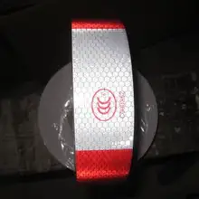 Для использования на глубине до 45 м/рулон высокая видимость Отражающая пленка ПВХ белый добавить красный Светоотражающая сигнальная лента непосредственно наклеивать гор фургон Предупреждение размещен