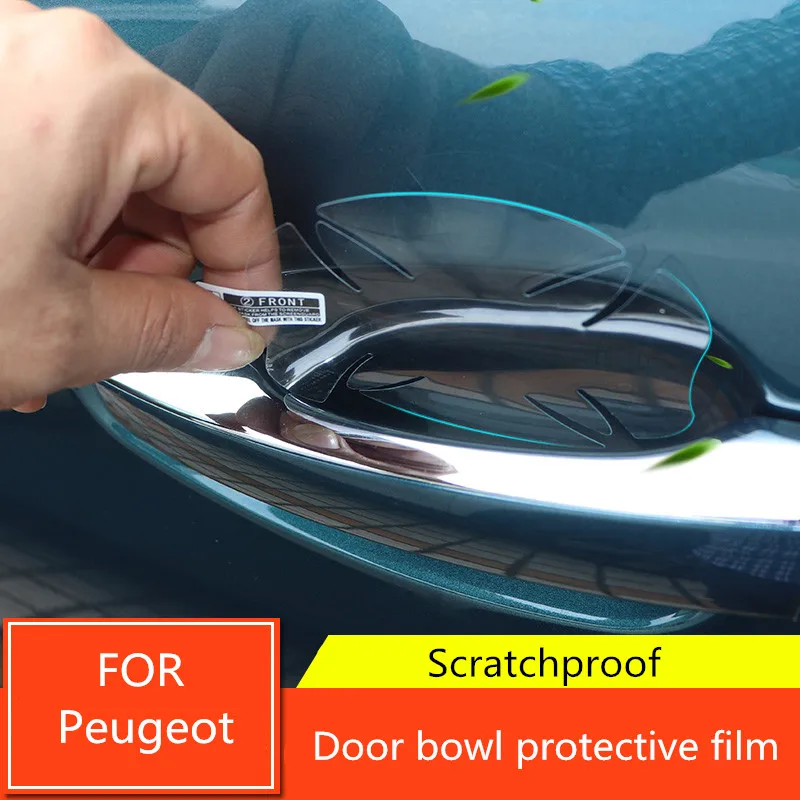 Автомобильные дверные ручки чаши протектор для Peugeot 3008 4008 5008 206 207 307 407 C4L кактус C5 C3