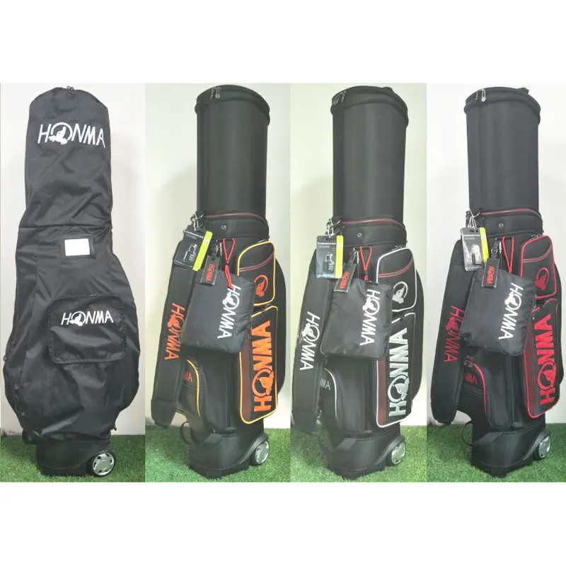 

New HONMA Golf staff bag High quality PU Golf clubs bag 3 colors in choice 9.5 inch with cover Golf bag Free shipping