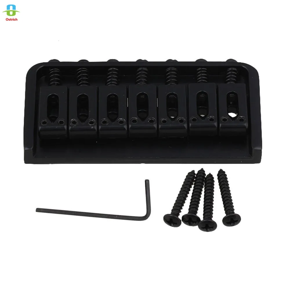 

83mm length Black 7 String Fixed Type Bridge Replacement for Electric Guitar with Screws Wrench