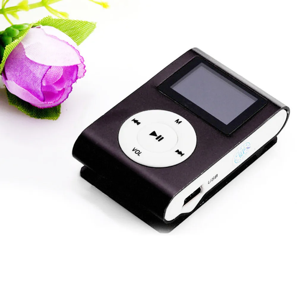 Mp3 плеер мини USB Клип MP3 LCD Мини ЖК экран Поддержка 32 ГБ Micro SD TF карта 8 14