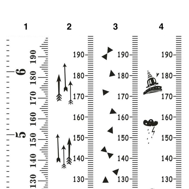 Nordic Style Baby Child Kids Height Ruler Kids Growth Size Chart Height Measure Ruler for Kids Room Home Decoration Art Ornament