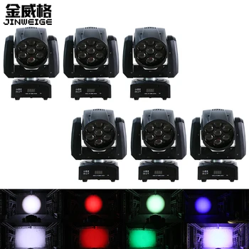 

Free Shipping 6pcs/lot LED 7x12w RGBW 4IN1 Wash/Zoom DMX512 Moving Head Light Professional DJ /Bar /Party /Show /Stage Light