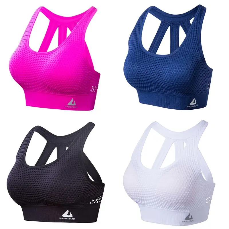 

Women Sports Bra Tops High Impact for Fitness Yoga Running Pad Cropped Top Sportswear Tank Sports Push Up