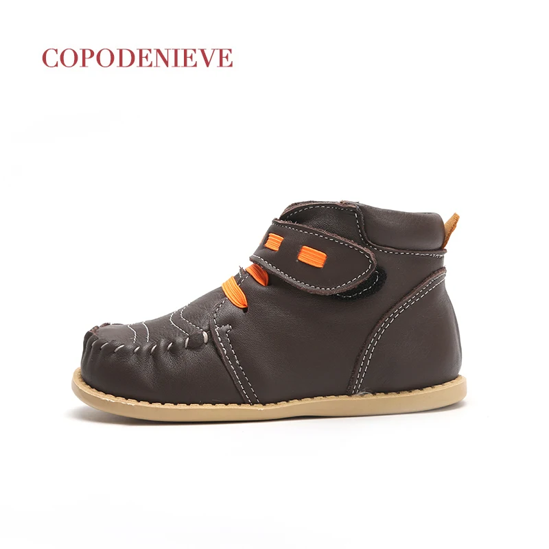 

COPODENIEVE Winter Autumn Girls Boots Floral Children's Shoes Warm Short Plush Comfy Kids Leather Martin Boots for Toddler Girls