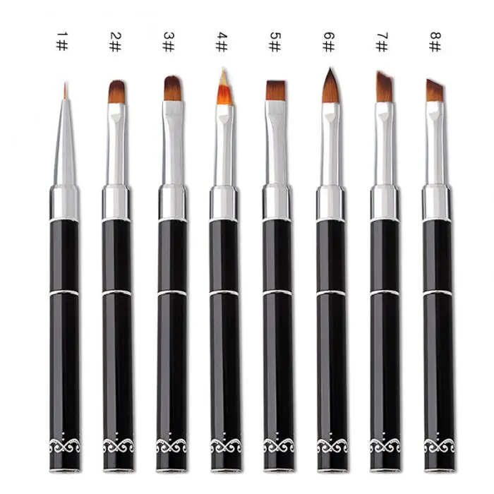 Double-ended Unha Arte Forro Escova Caneta Pintura Náilon Multifunções Desenhar Manicure Ferramenta Sswell 3 Double-ended unha arte forro escova caneta pintura