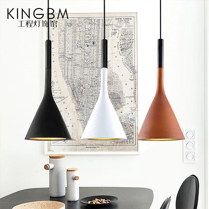

Modern simple personality restaurant led chandelier, Nordic three living room, bedroom iron bar, cement chandelier.