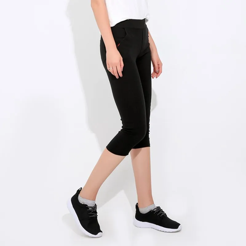 2017 Women's pencil Mid Calf leggings pocket Large size