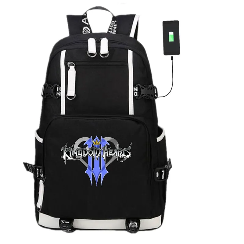 Новая игра Kingdom Hearts Школьный Рюкзак Bookbag Cartton Дети Подростки Путешествия плеча ноутбук сумки подарок - Цвет: KH3004