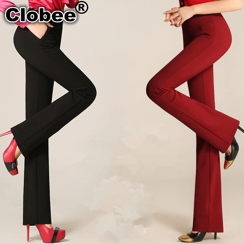 Trabajo gris Mujeres Ancho Oficina Beige Cintura Pierna 2019 Pantalones oro La Las gris Rojo Oscuro Plus Nueva De Invierno marrón Damas Tamaño Mujer negro Alta Negro Caqui x0w4nC7qA