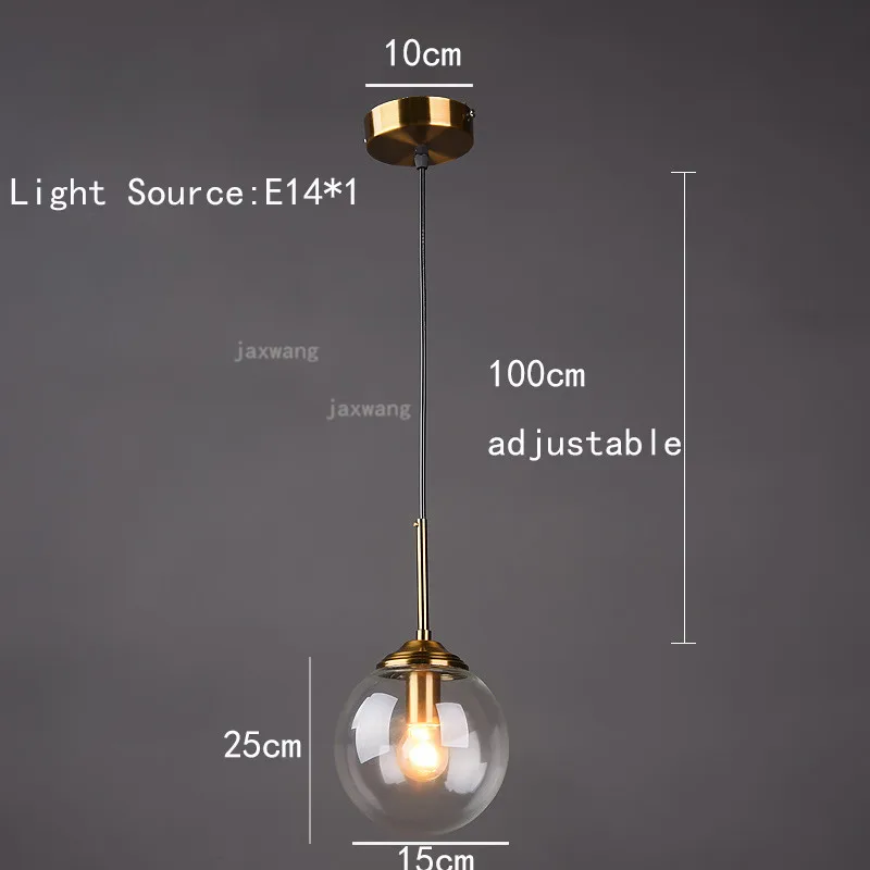 Современный светодиодный стеклянные подвесные светильники индивидуальные люстры для ресторана кухонные аксессуары скандинавские романтические теплые JW подвесные светильники - Цвет корпуса: B 1head transparent