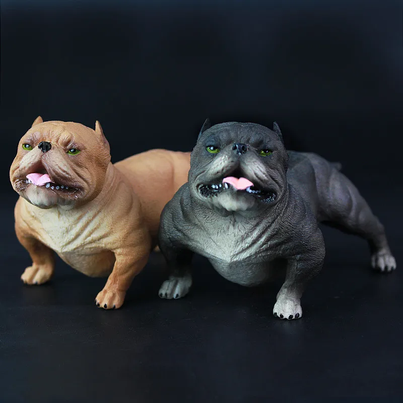 The Pet Dogs American Bully Pitbull Art Craft PVC 1/6 Solid Simulation Animal DOG Home Decor Action Figure Model Toy OPP D378 | Игрушки и