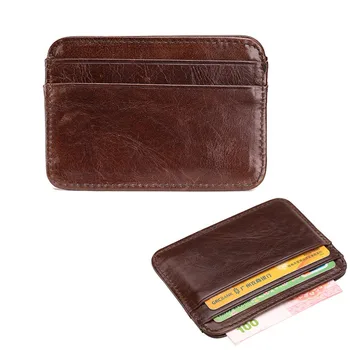 

1Pcs Portable Vintage Slim Soft Wallet Business Leather ID Credit Card Holder