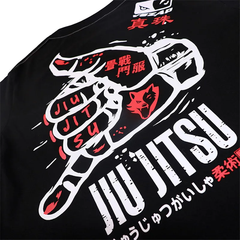 Мужская футболка VSZAP Jiu Jitsu Muay Thai для занятий боксом ММА в тренажерном зале борется