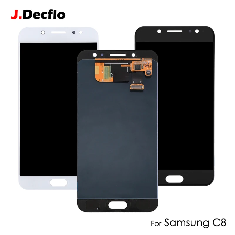 

OEM Super OLED AMOLED For Samsung Galaxy C8 C8000 LCD Display Touch Screen Digitizer Assembly Black White