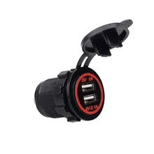 Hot Sale Universal Car Charger USB Vehicle DC12V-32V Waterproof Dual USB Charger 2 Port Power Socket 5V 2.1A/1A chager