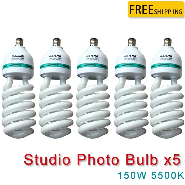 Yuguang 5pcs 220V 150W E27 5500K Photography Lighting Video Bulb Daylight Balanced E27 5500k Energy Saving