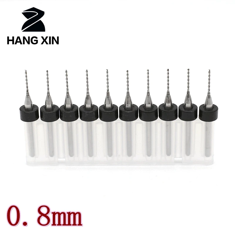 

0.8mm 0.85mm 10pcs / set Tungsten Carbide Dremel PCB Drill Walkthrough Wood Hole Router metal drilling cutter