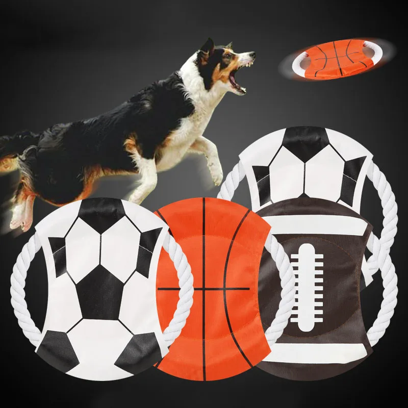 Dog Flying Discs Toys Cotton Rope Soft Safety Flying Discs Toys for