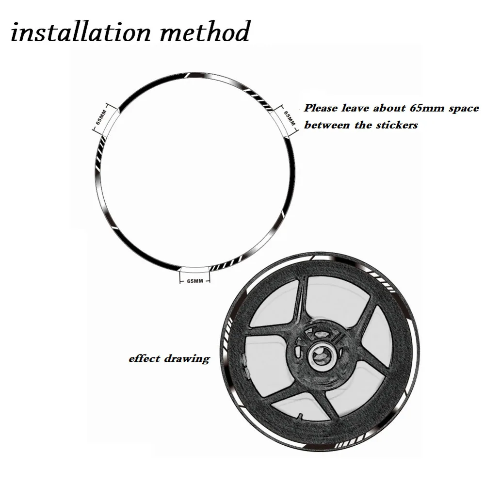 Мотоциклетные обода колеса наклейки колеса Светоотражающие наклейки полосы для Kawasaki Versys 650