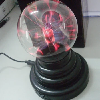 

1pc Flash Magic Glass Sphere Light 3 inch Novelty Table Lamp Party Decor Lighting Electric Lightning Ball Crystal Plasma Ball