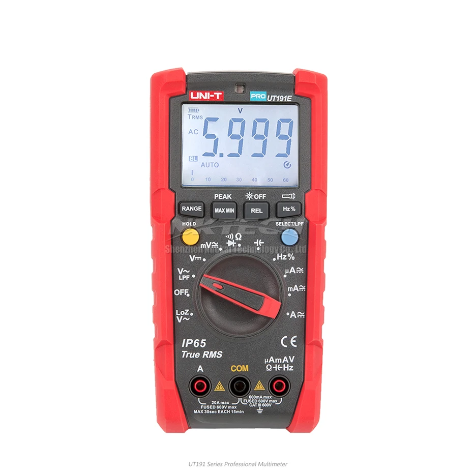 Цифровой мультиметр UT191E UT191T цифровой промышленный истинный RMS DMM 20A амперметр 600 В