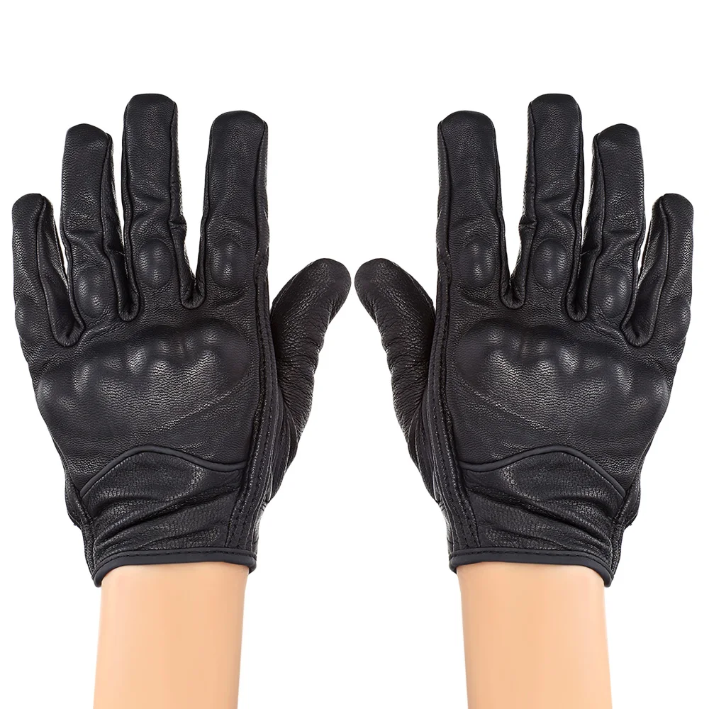 Genuine Goatskin Leather Guantes Moto All Season Touch ...