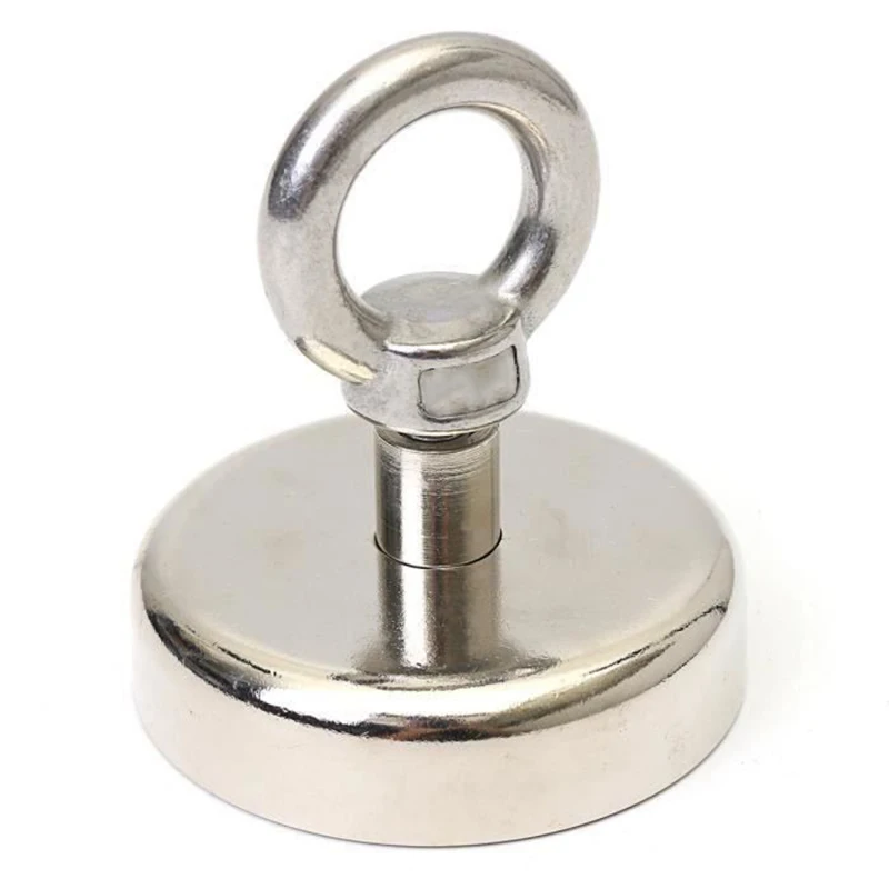 

130KG NdFeB Rings Retrieving Magnet Powerful Round Nozzle Neodymium High-Quality Firm And Heavy Duty All-Around Protective Shell