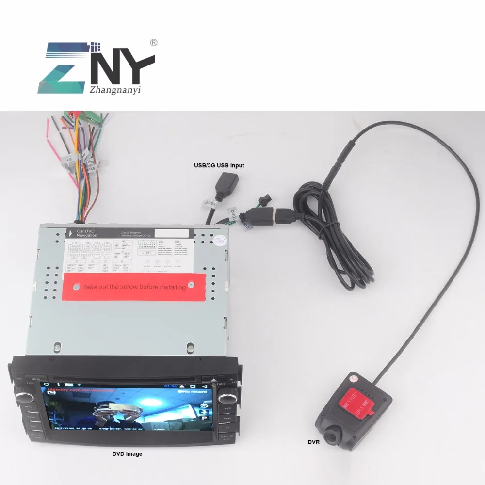 ZNY Автомобильный USB DVR фронтальная камера цифровой видео рекордер CMOS HD для Android 7,1/8,0 Автомобильный DVD стерео плеер