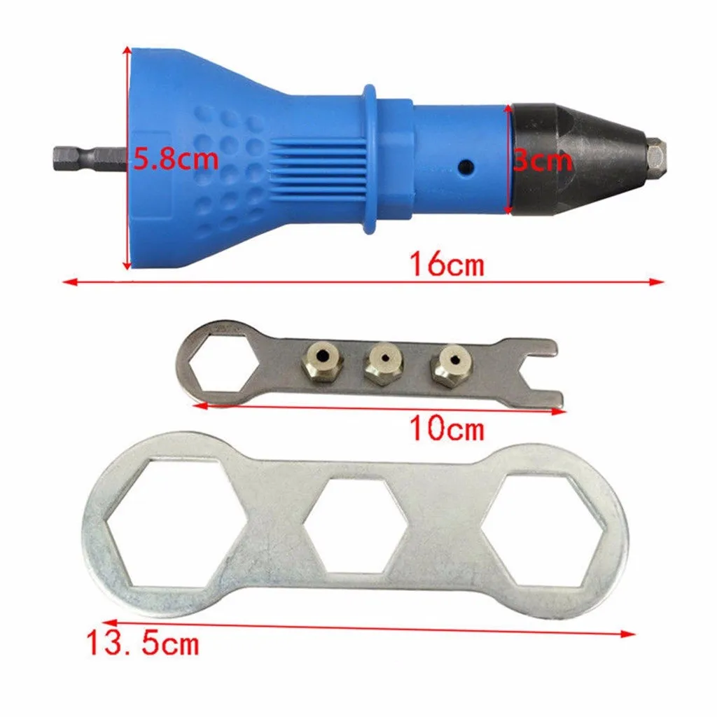 Профессиональный Электрический заклепки пистолет клепки адаптер беспроводной клепки Дрель адаптер вставить гайка инструмент клепки