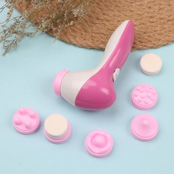 

6 in 1 Electric Facial Cleanser Wash Face Cleaning Machine Pore Cleaner Body Cleansing Massage Mini Skin Beauty Massager Brush