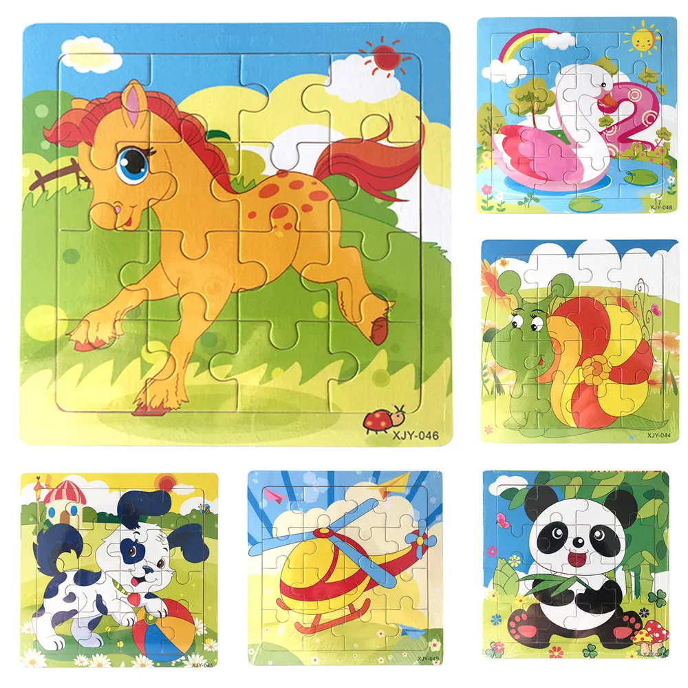 

Baby Cognition Puzzle Wooden Toys For Kids Small Piece Jigsaw Animal Educational Learning Toys For Children Gift #YL1