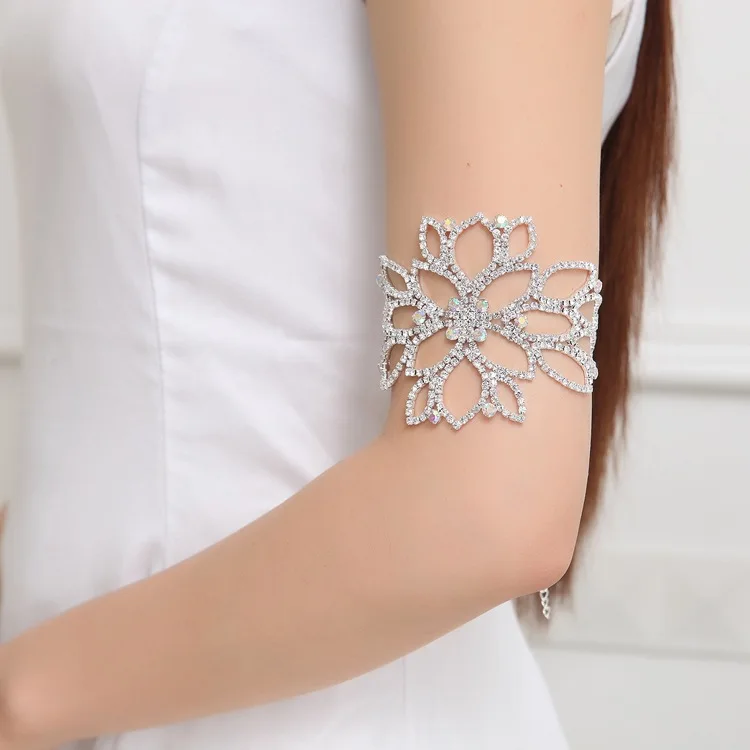 

Wedding Women Bridal Bracelet Arm Chain Bride Jewelry Upper Armband with Rhinestones Ankle Chain ANKLET Bracelets