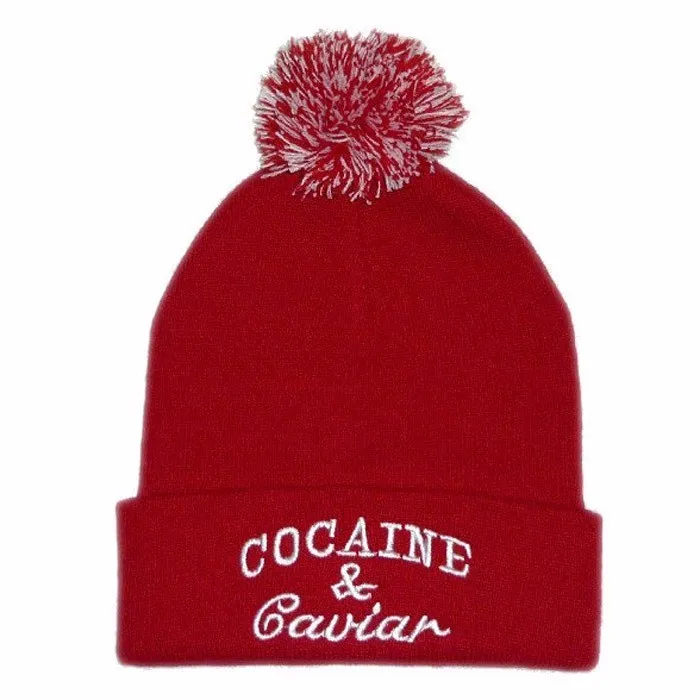 Cocain& Caviar Beanie, шапка с помпоном, хип-хоп, зимние Хлопковые вязаные теплые шапки для мужчин и женщин, шапки с вышитыми буквами, шапки Gorros Bonnets