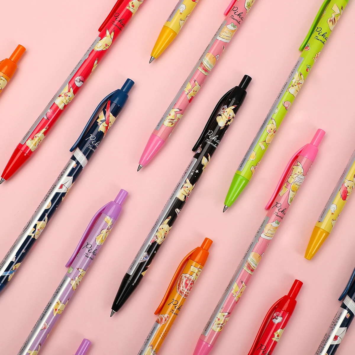 

1PC 0.38mm kamio japan Pikachu gel pen Cute Cartoon Kawaii Modeling 0.38mm Press Gel Pen for student writing school supplies