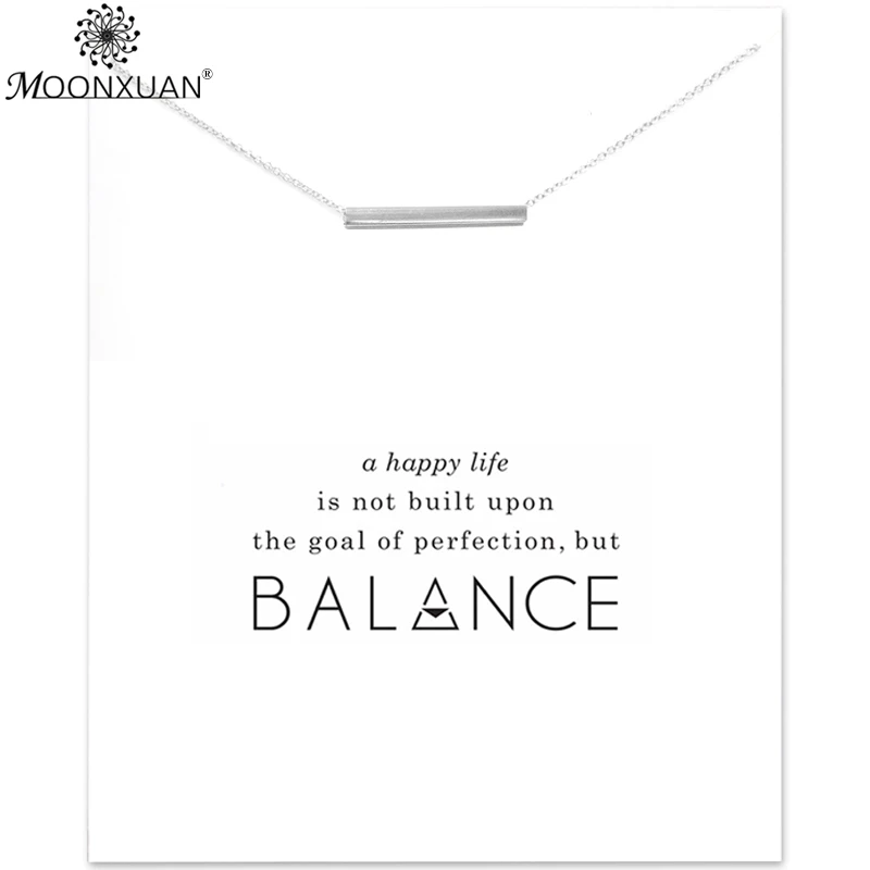 

Dogeared Balance Horizontal Bar Tube Gold Sliver Choker Chain Necklace Women Kolye Collares De Moda 2019 Colar Jewelry Collier