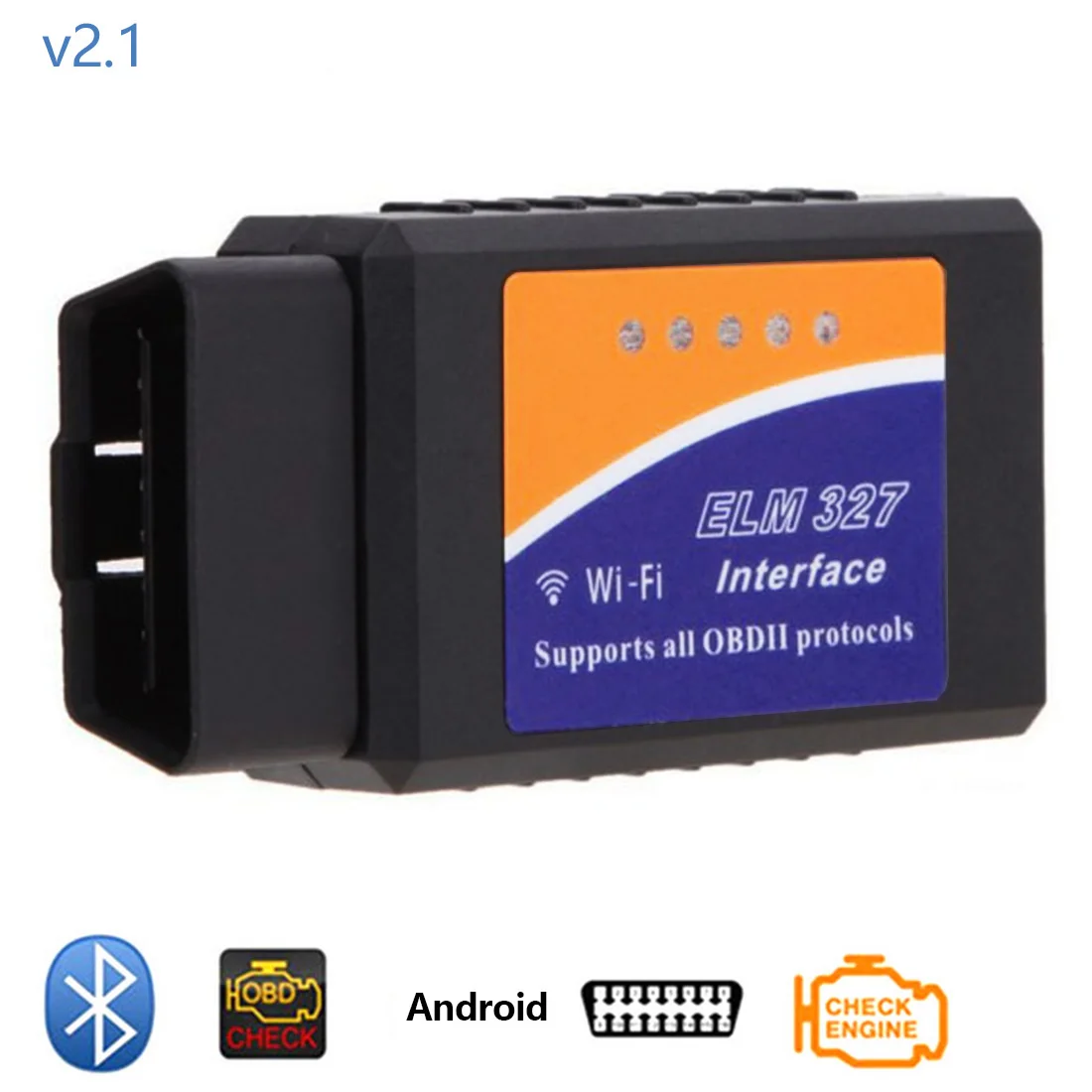 Автомобильный диагностический сканер Dewtreetali Elm327 OBD II V2.1 Mini Bluetooth BT Интерфейс